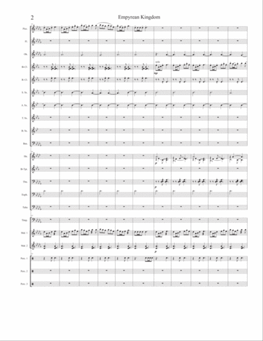 Empyrean Kingdom Empyrean Kingdom Concert Band scores gallery preview page 2