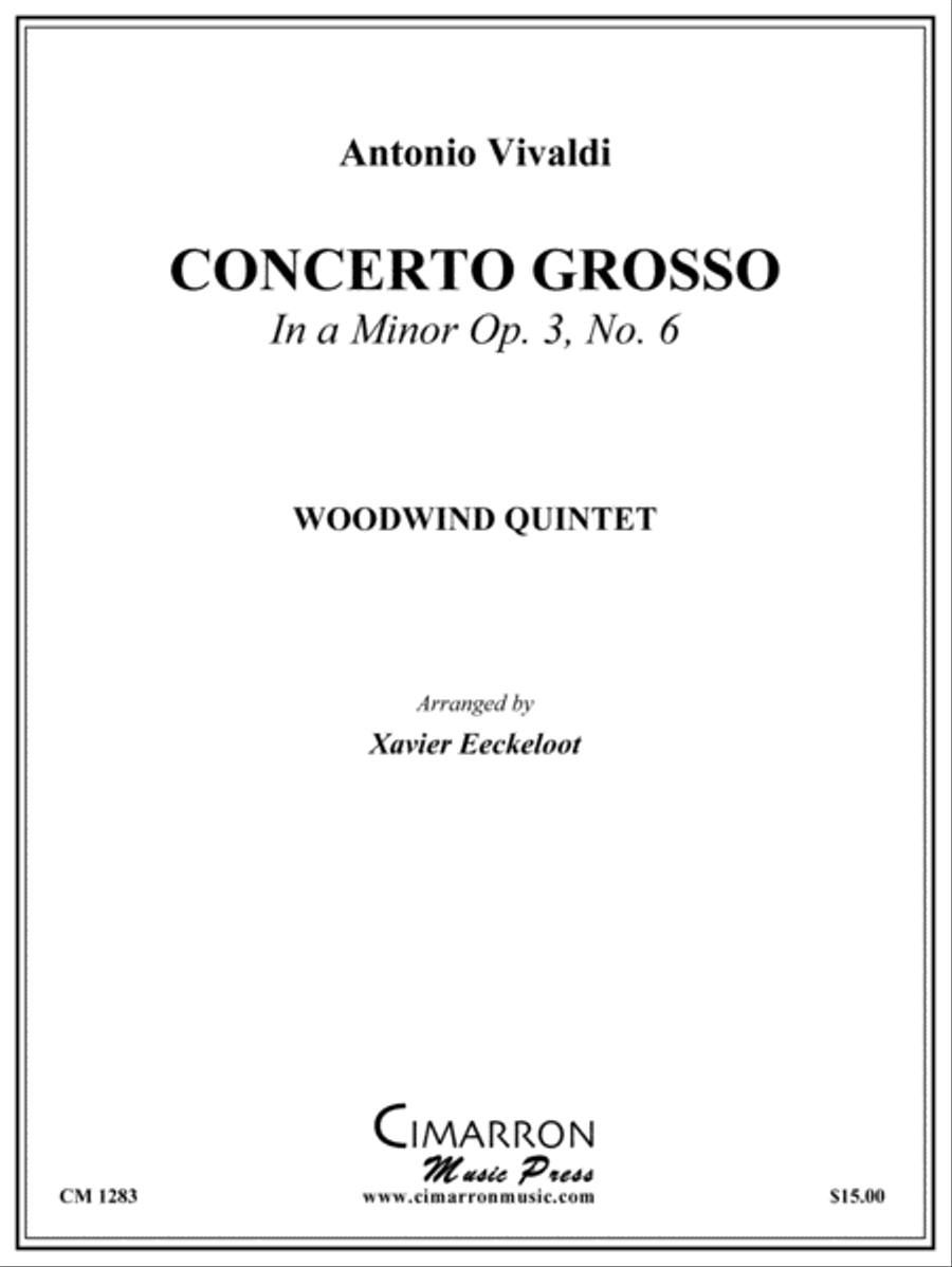 Concerto Grosso in A Minor Woodwind Quintet scores gallery preview page 1