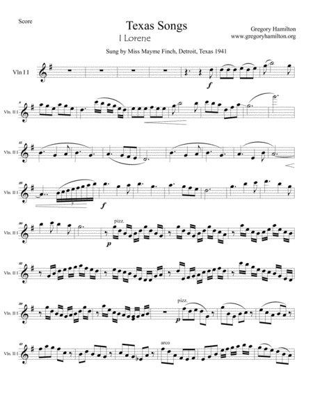 Texas Songs for String Quartet, Mvt. I "Lorene" image number null
