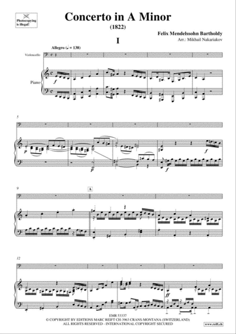 Concerto in A Minor Piano Accompaniment scores gallery preview page 4