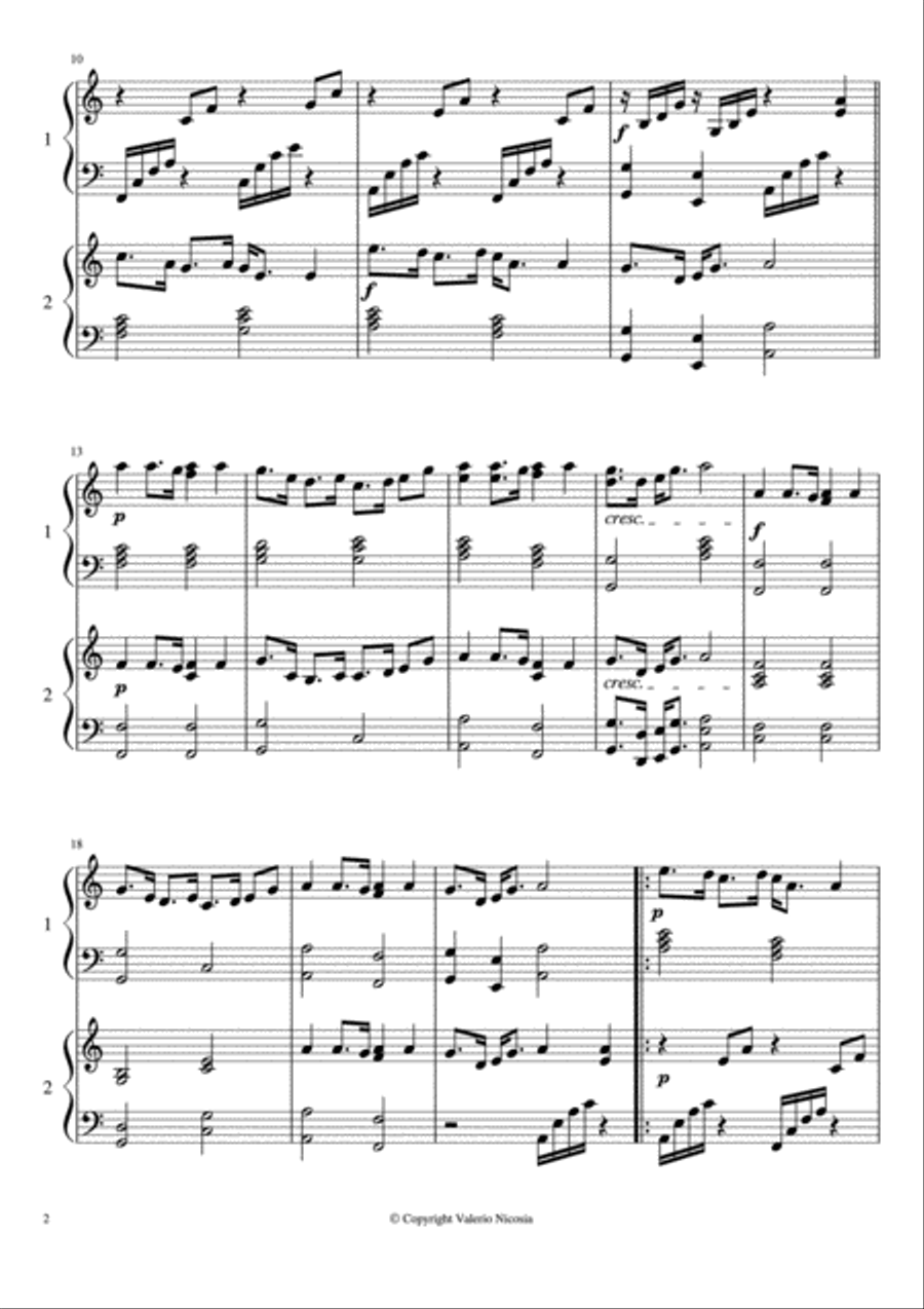 The Road North - Gaelic Air - Arrangement for 2 harps Valerio Nicosia Harp scores gallery preview page 6