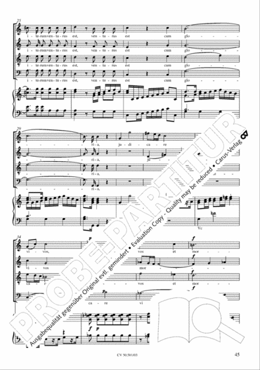 Mass in C Major 4-Part scores gallery preview page 46