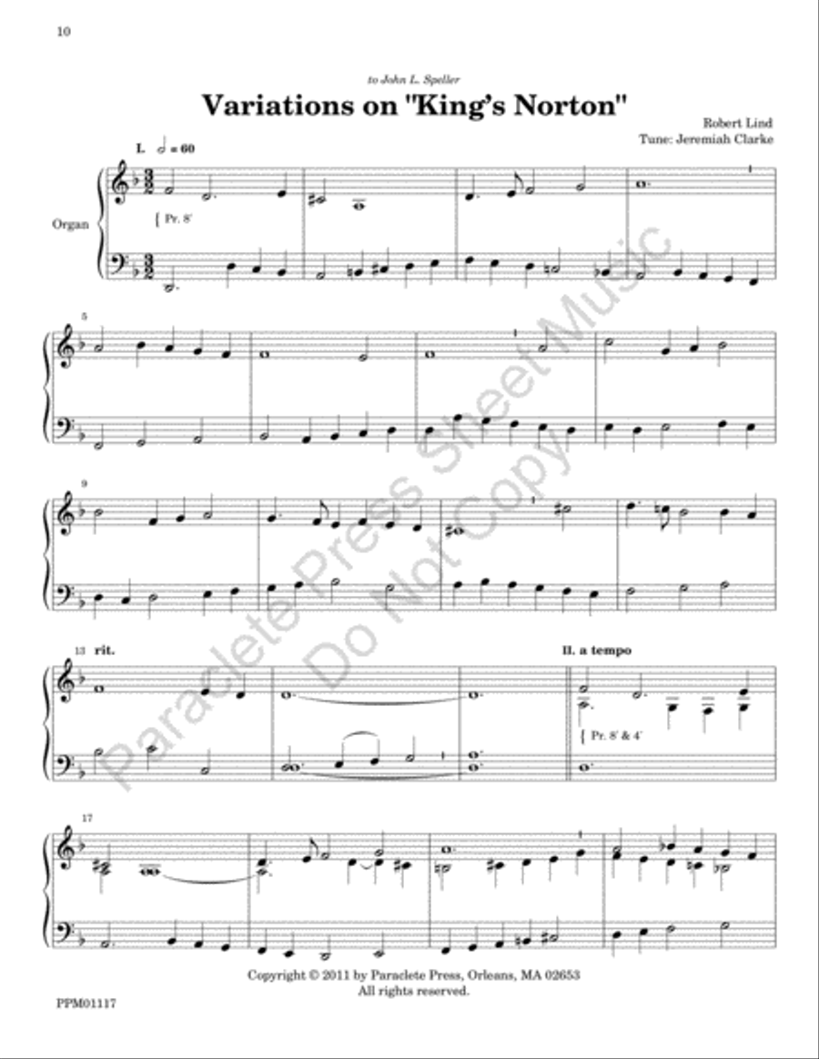 Tribute to Jeremiah Clarke Choir scores gallery preview page 11