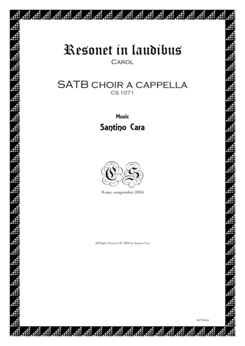 Resonet in laudibus - Carol for SATB choir a cappella image number null