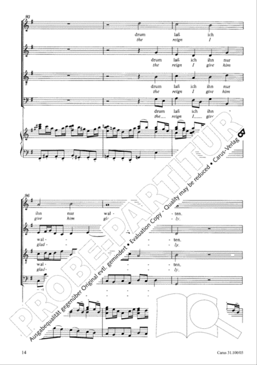 Whatever God ordains is right (Was Gott tut, das ist wohlgetan) 4-Part scores gallery preview page 15