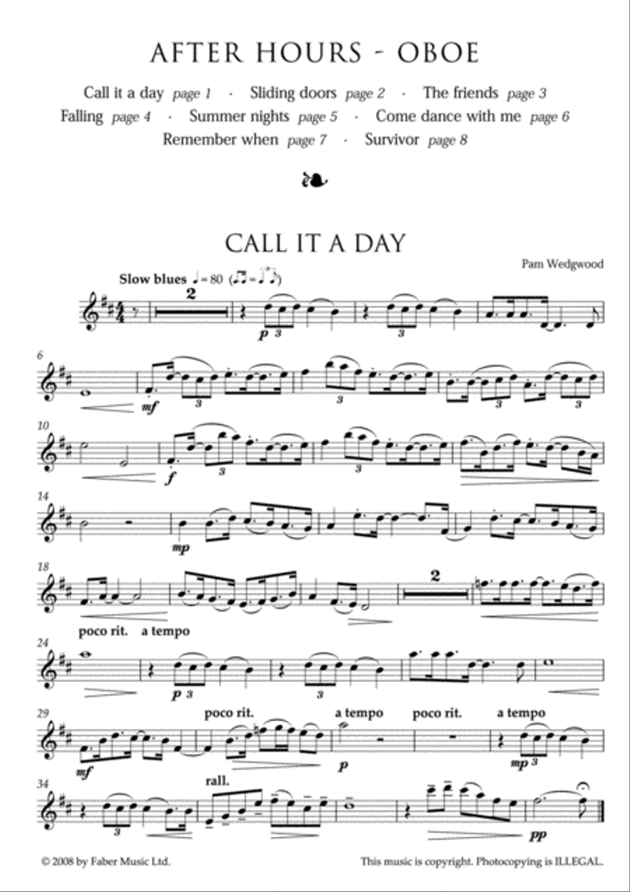 After Hours for Oboe and Piano Piano Accompaniment scores gallery preview page 5