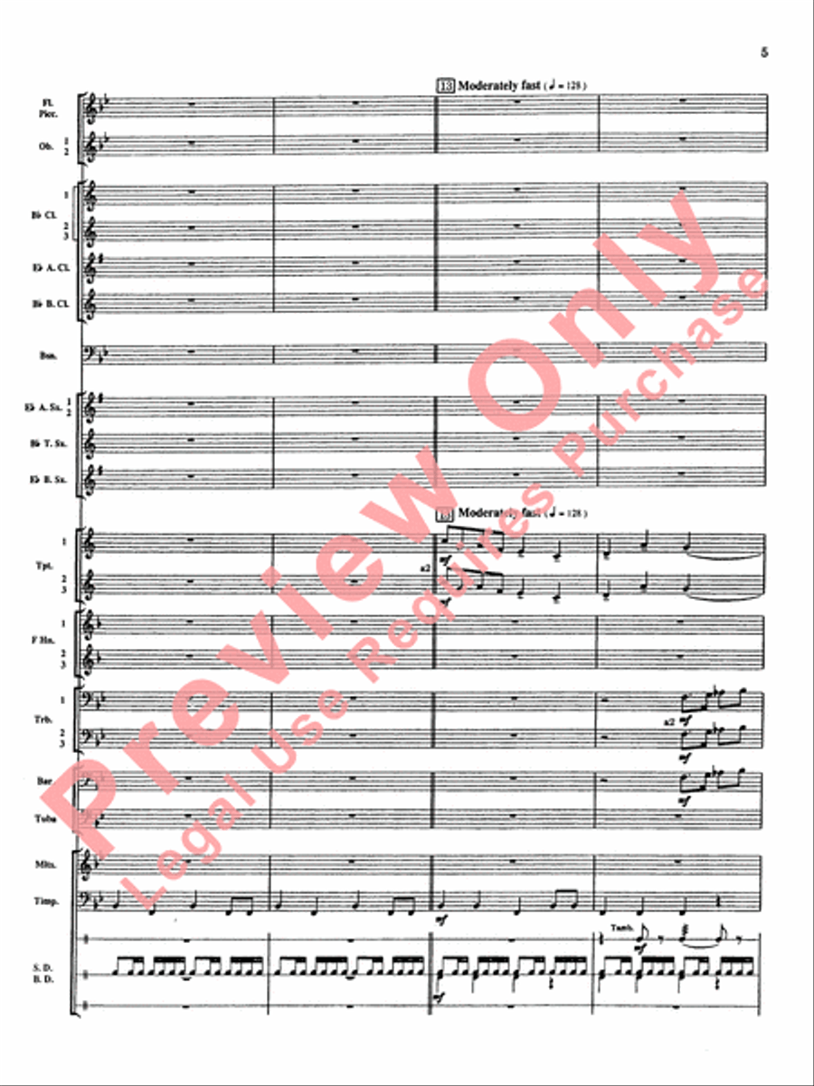 Percussion Mystique Concert Band scores gallery preview page 6