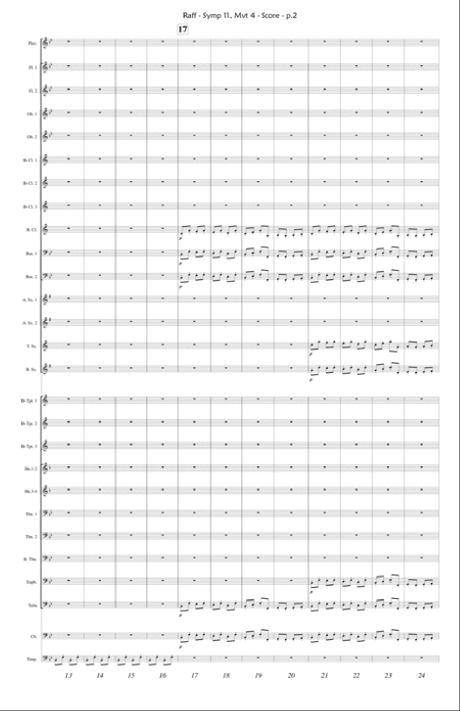 Joachim Raff - Winter Symphony Mvt.4 (Carnival) - SCORE ONLY Concert Band scores gallery preview page 2