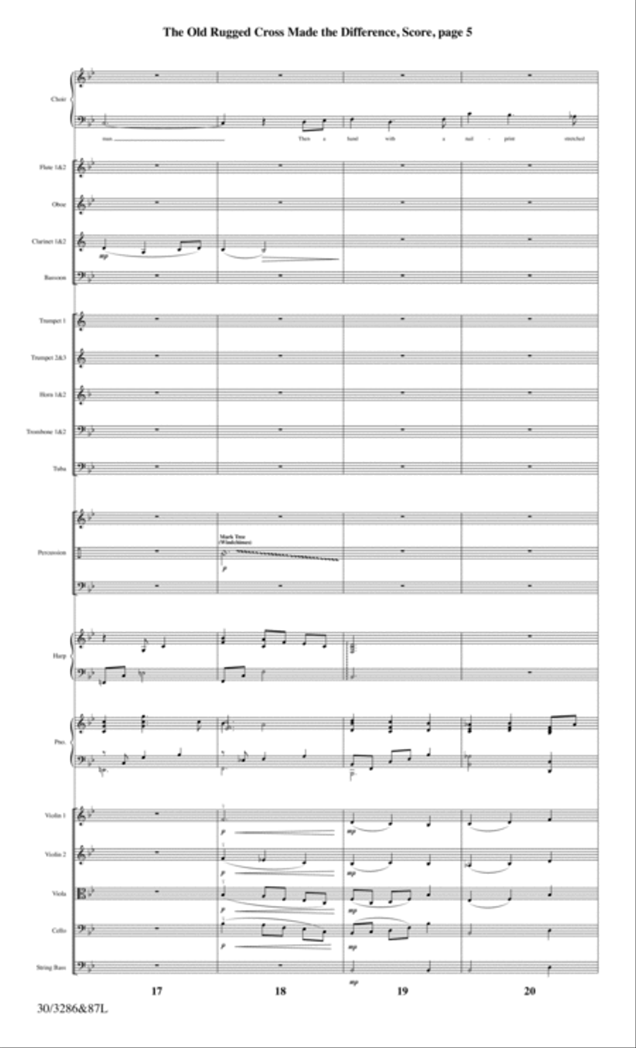 The Old Rugged Cross Made the Difference - Orchestral Score and Parts Choir scores gallery preview page 8