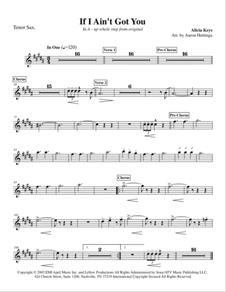 If I Ain't Got You Small Ensemble scores gallery preview page 3
