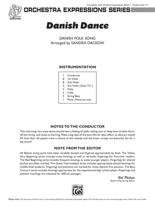 Book cover for Danish Dance: Score