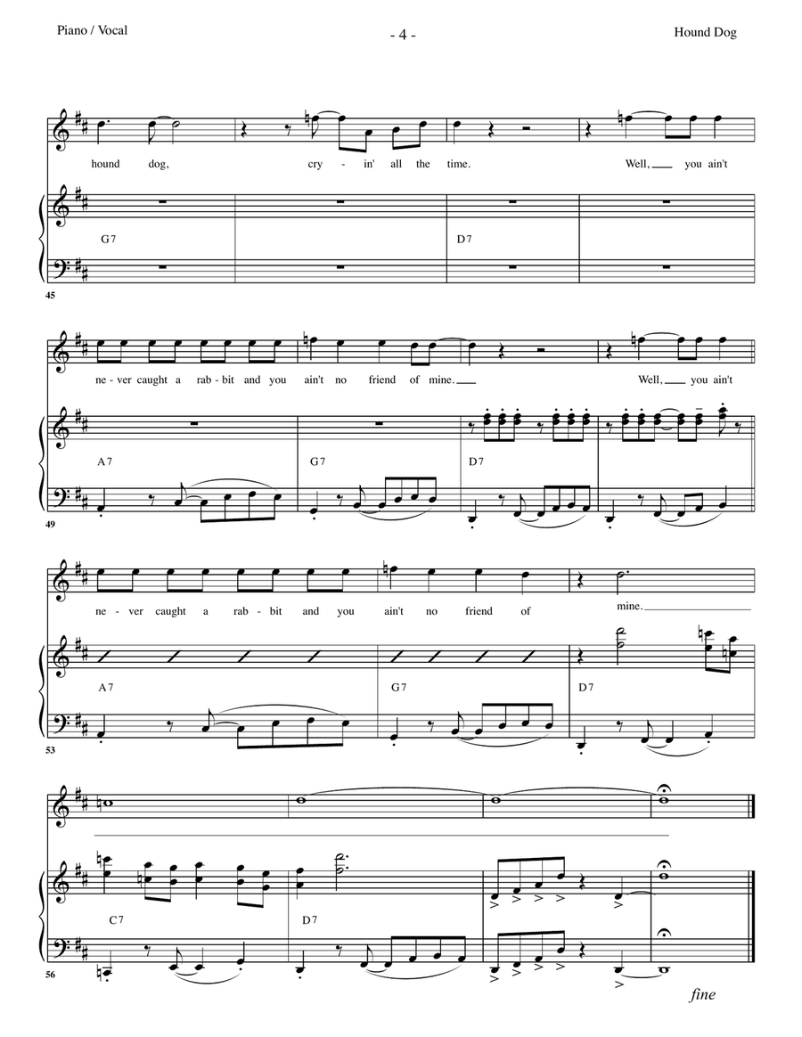 Hound Dog Hound Dog Large Ensemble scores gallery preview page 4