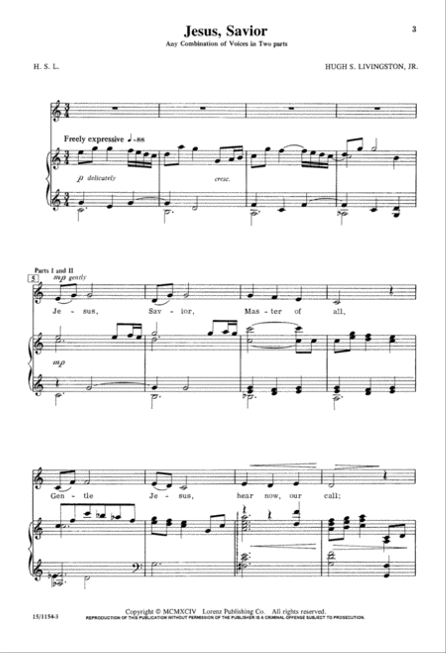 Jesus Savior Jesus Savior 2-Part scores gallery preview page 3