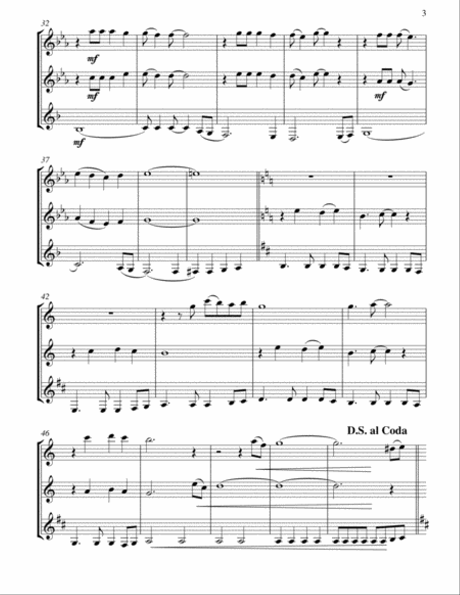 Oh, Pretty Woman Woodwind Trio scores gallery preview page 4