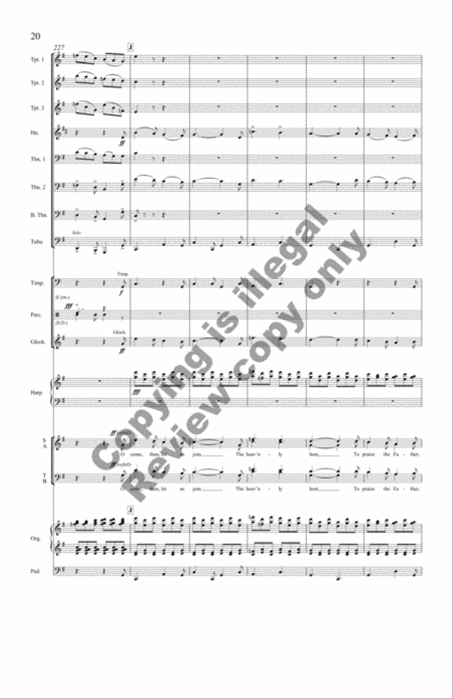 The Snow Lay On the Ground (Brass Octet Score)