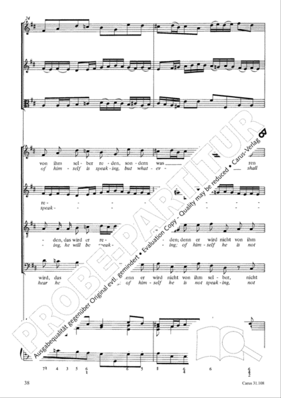 Now it is good, that I am leaving (Es ist euch gut, dass ich hingehe) ATB scores gallery preview page 39