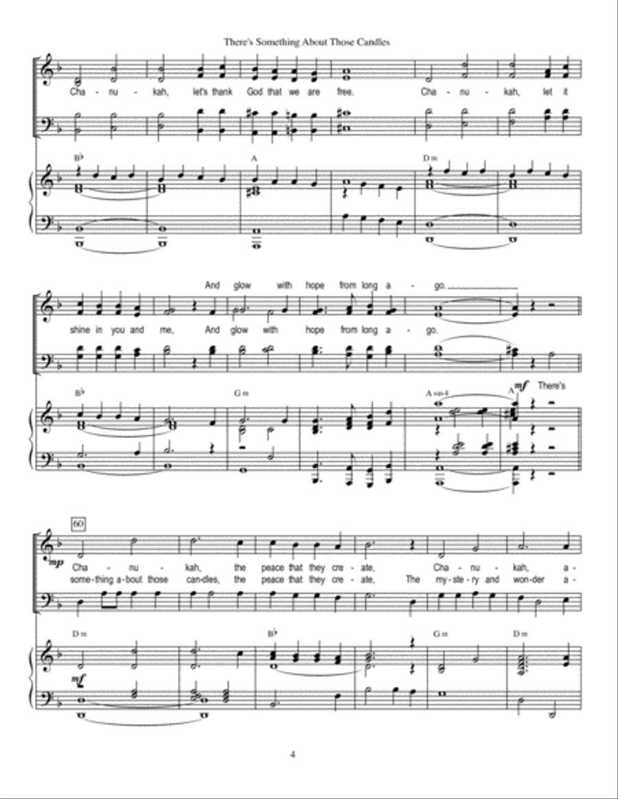 There's Something About Those Candles SATB 4-Part scores gallery preview page 4