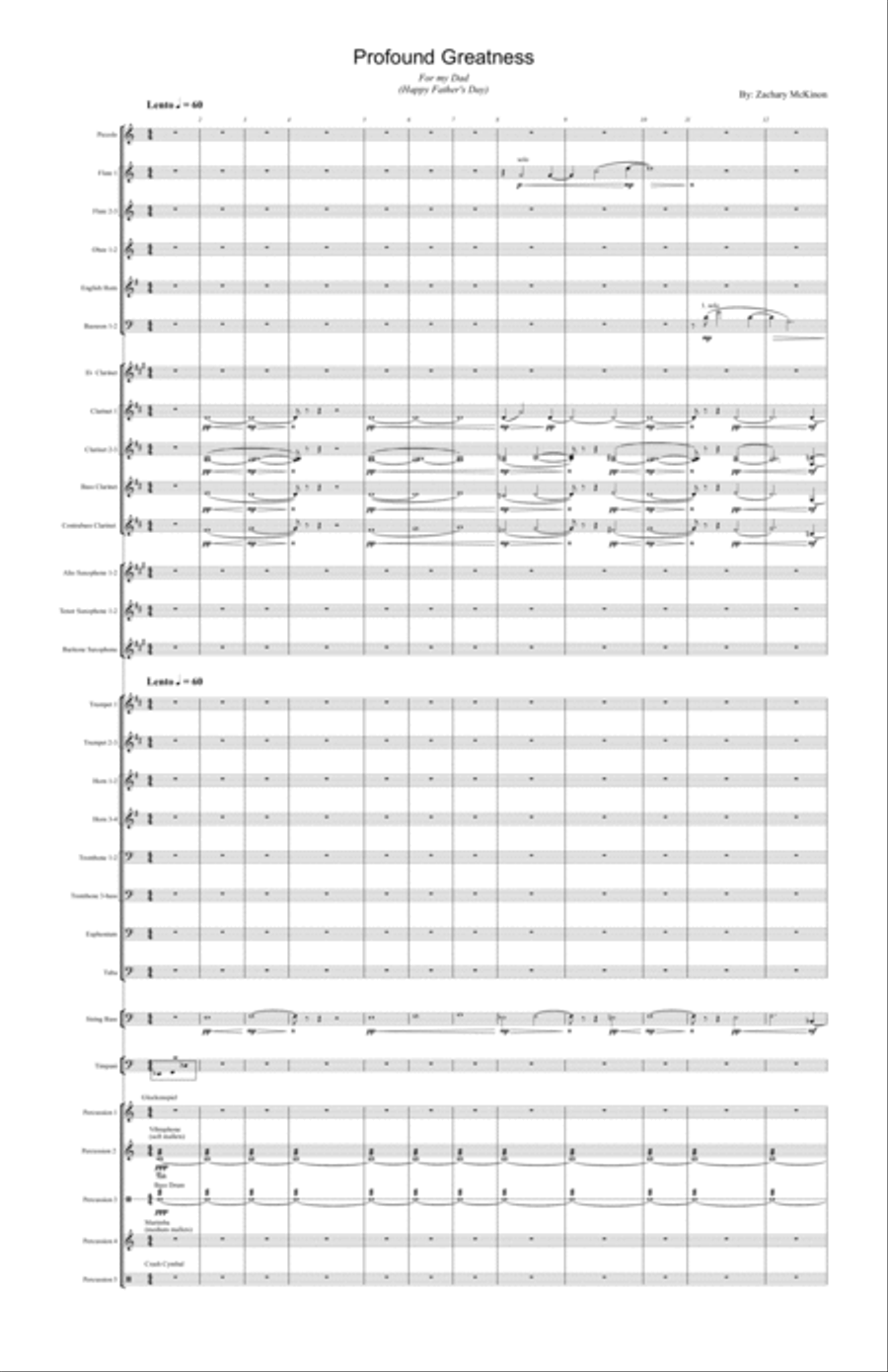 Profound Greatness Concert Band scores gallery preview page 1