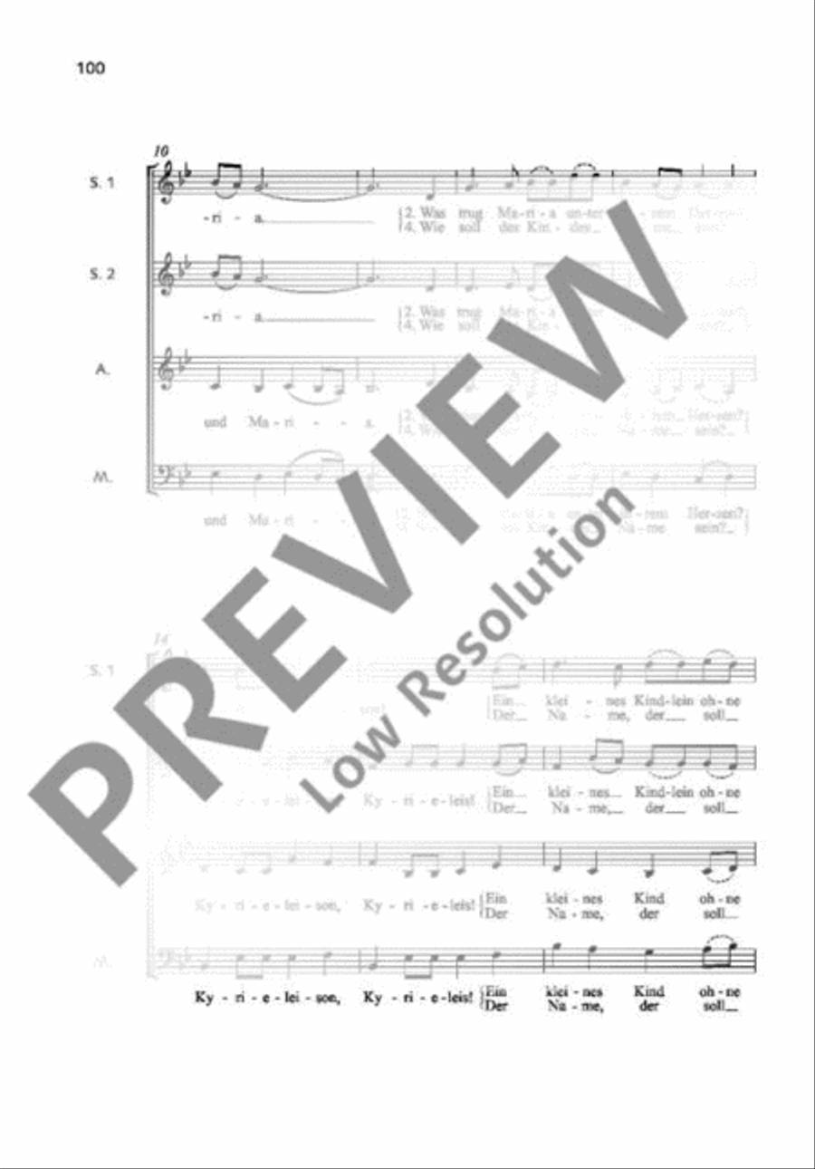 Maria durch ein Dornwald ging Mixed Choir scores gallery preview page 3