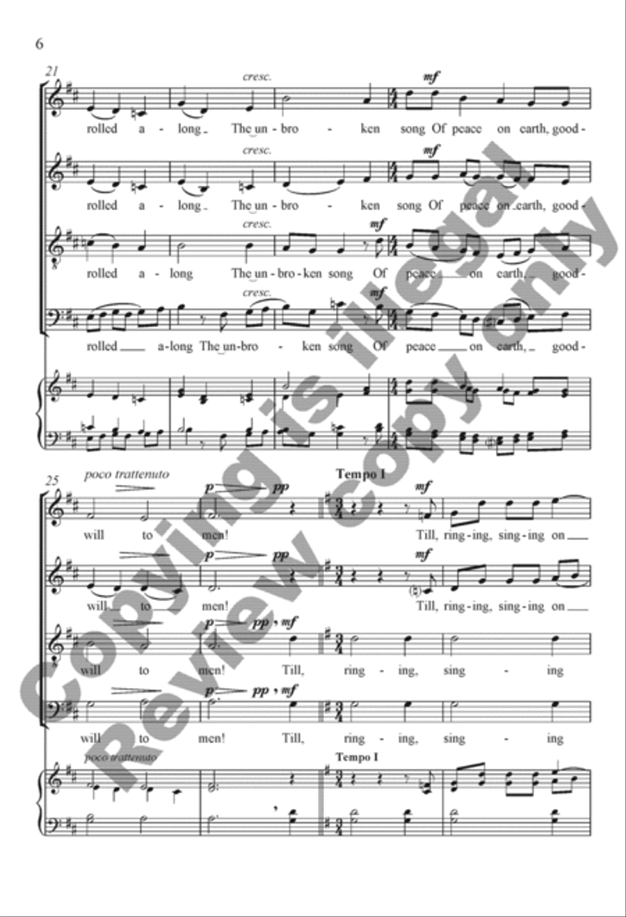 A Soldier's Carol 4-Part scores gallery preview page 6