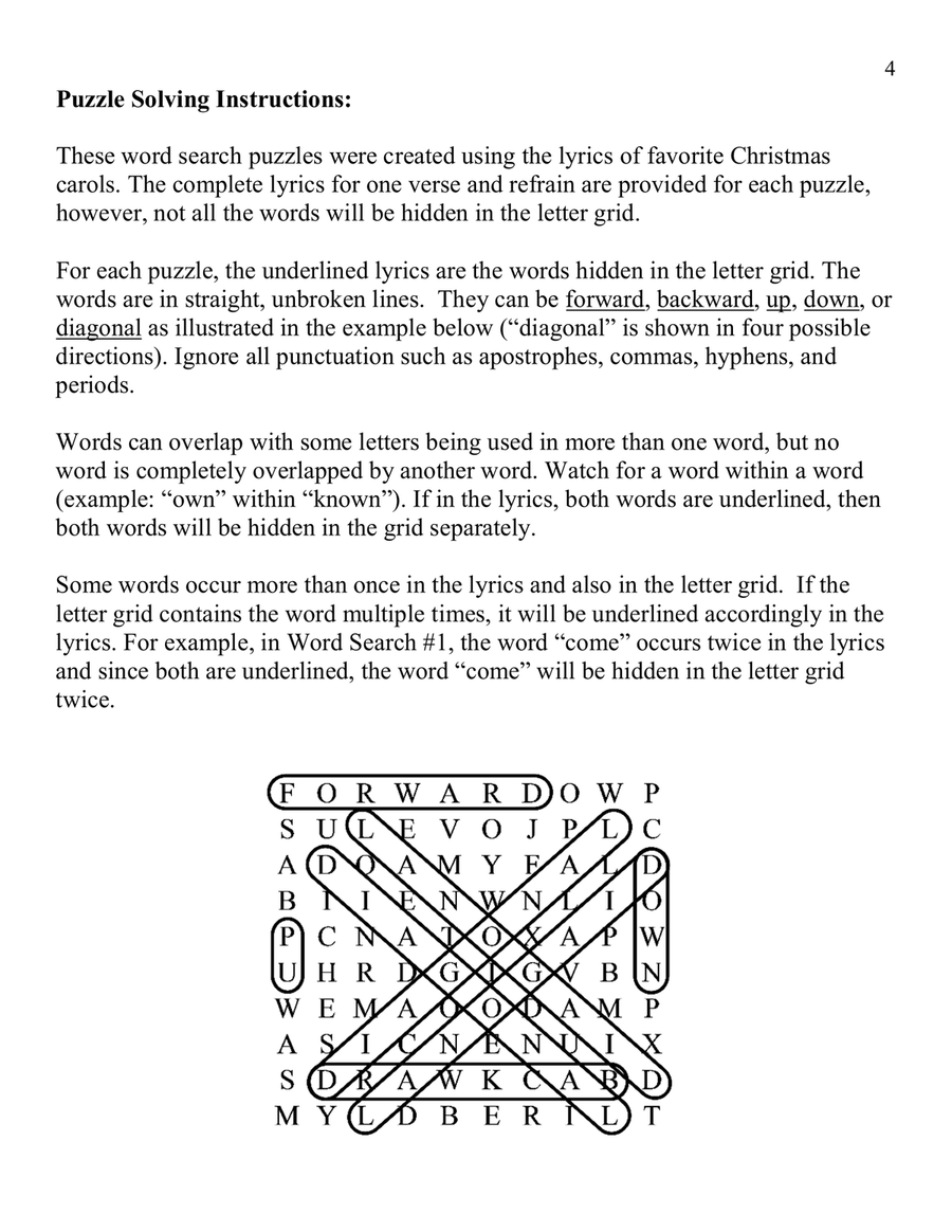 Hark! the Herald Angels Sing (25 Christmas Carol Word Search Puzzles) School and Community scores gallery preview page 4