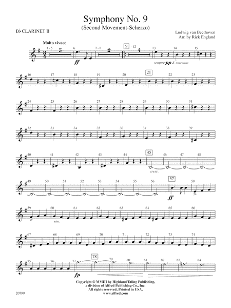 Symphony No. 9 (2nd Movement): 2nd B-flat Clarinet