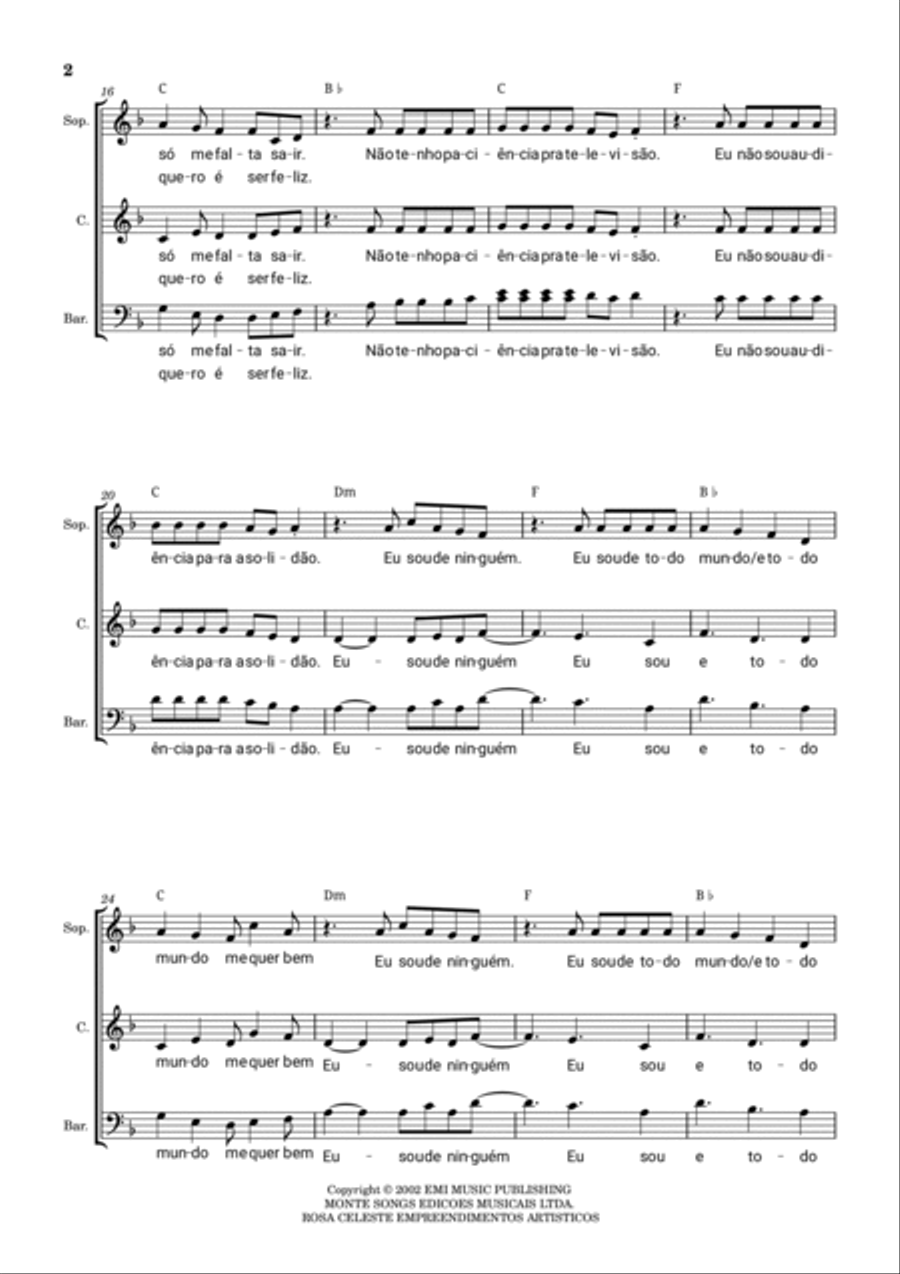 Ja Sei Namorar 3-Part scores gallery preview page 2