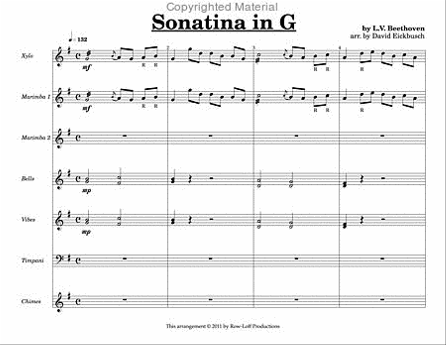 Sonatina in G Sonatina in G Percussion Ensemble scores gallery preview page 2