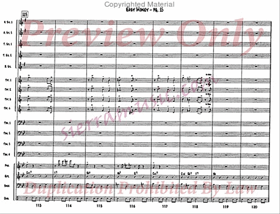 Easy Money Easy Money Big Band scores gallery preview page 16