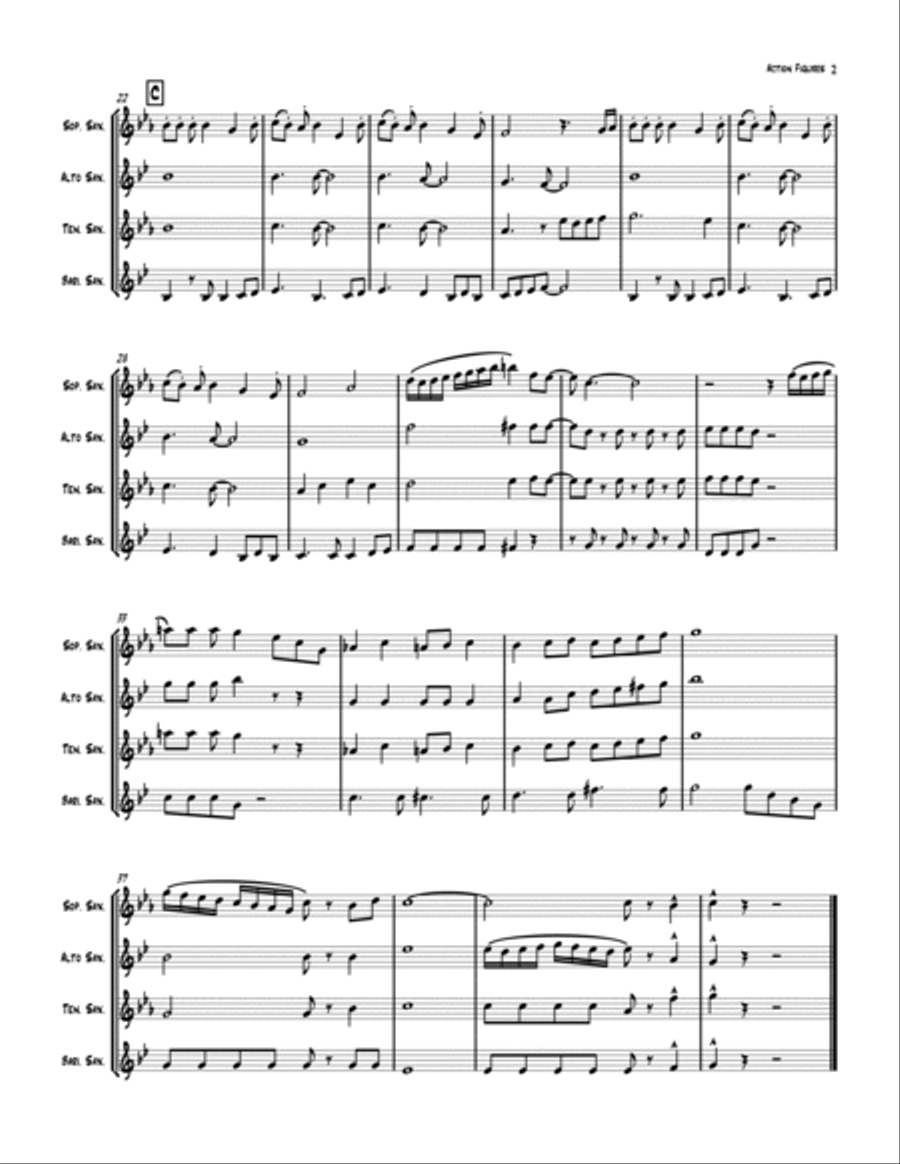He-man And The Masters Of The Universe Saxophone Quartet scores gallery preview page 4