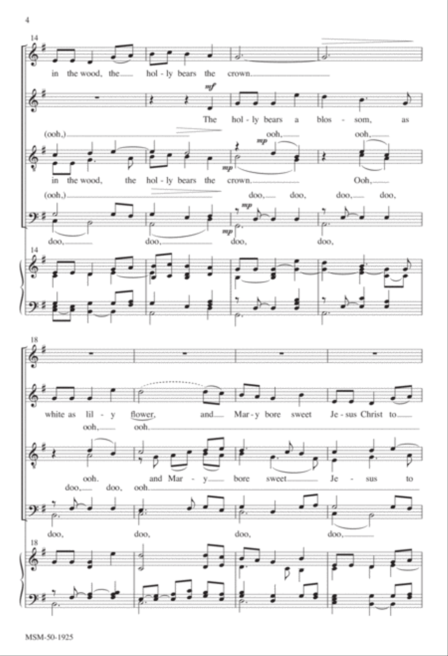 The Holly and the Ivy Divisi scores gallery preview page 4
