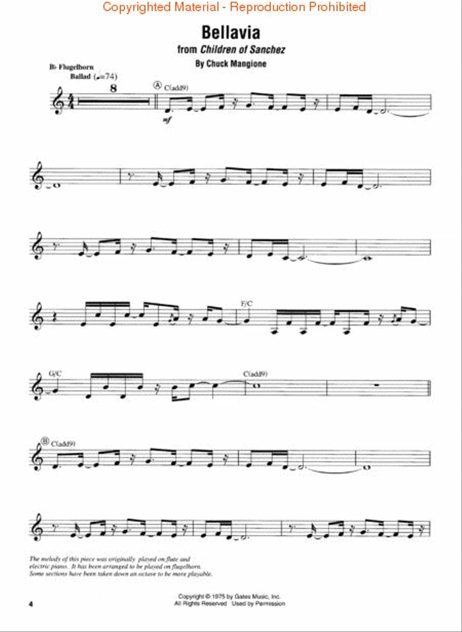 The Chuck Mangione Collection Flugelhorn scores gallery preview page 3