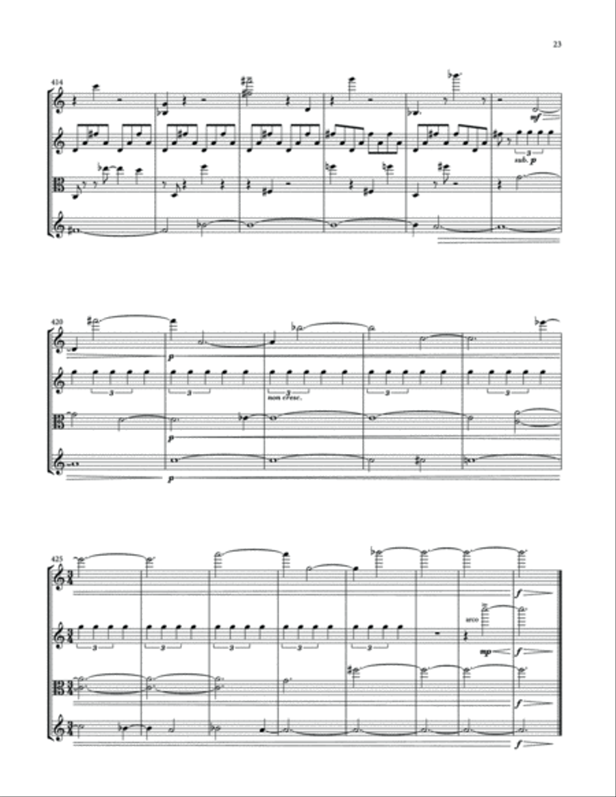 Diacritical Marks - Score & Parts String Quartet scores gallery preview page 3