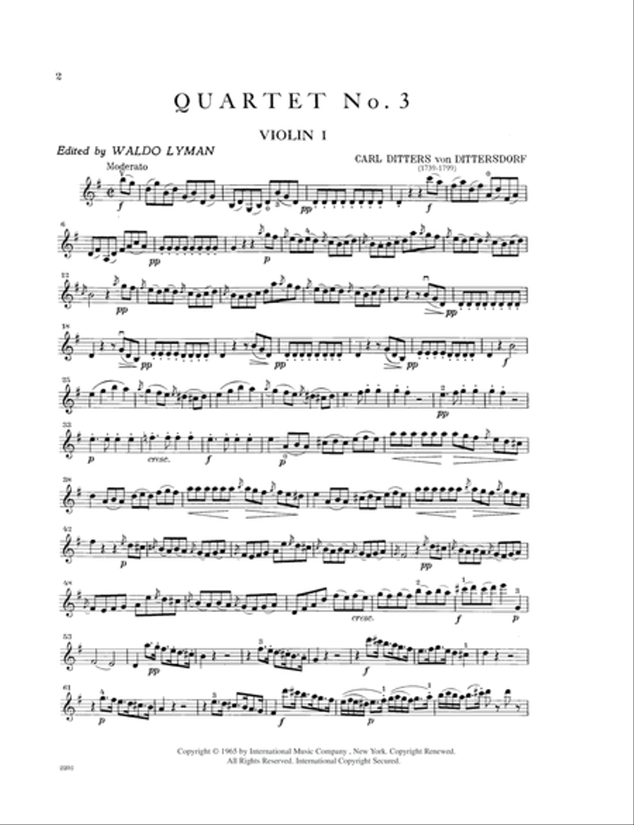 Quartet No. 3 In G Major String Quartet scores gallery preview page 2