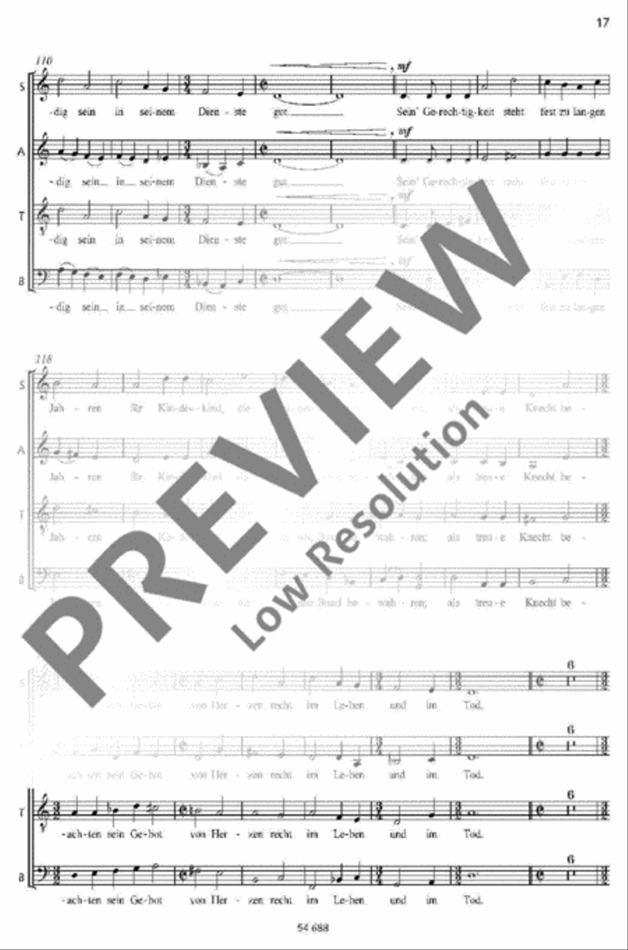 Dem König der Ewigkeit Mixed Choir scores gallery preview page 14