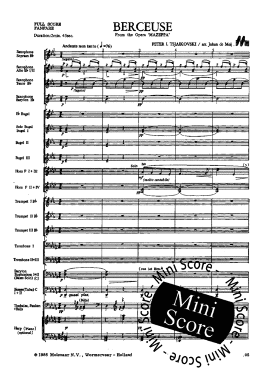 Berceuse (Mazeppa) Berceuse (Mazeppa) Fanfare Band scores gallery preview page 5