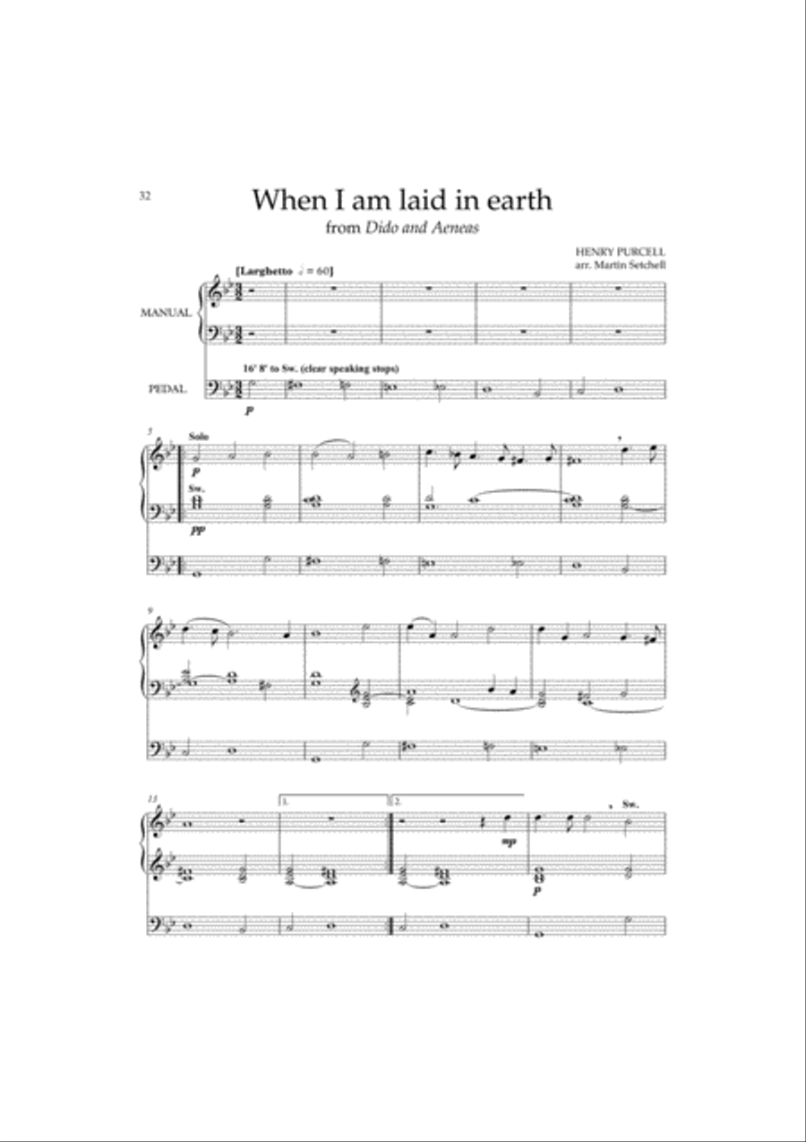 A Purcell Organ Album Organ Solo scores gallery preview page 5