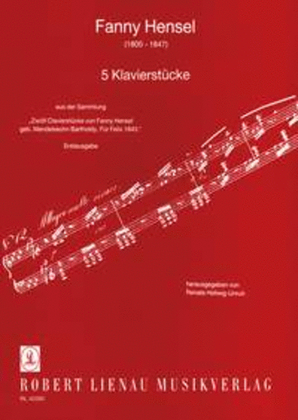 Book cover for Fünf Klavierstücke