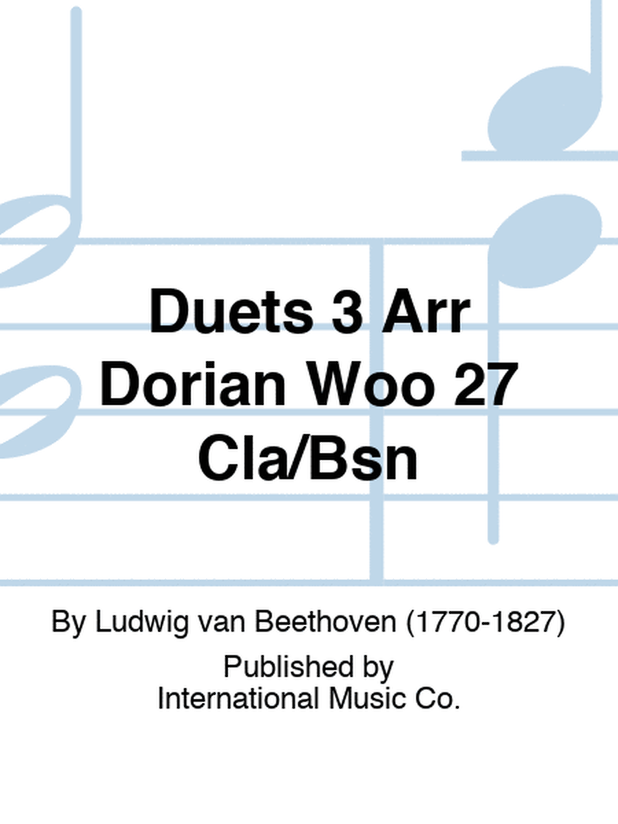 Duets 3 Arr Dorian Woo 27 Cla/Bsn
