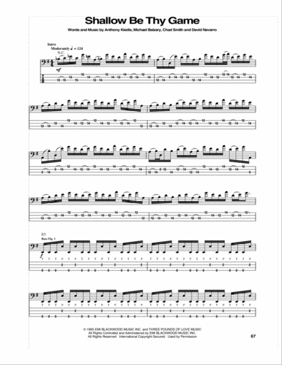 Shallow Be Thy Game Guitar Tablature scores gallery preview page 1