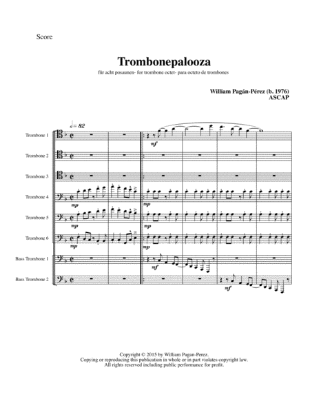 Trombonepalooza Large Ensemble - Digital Sheet Music