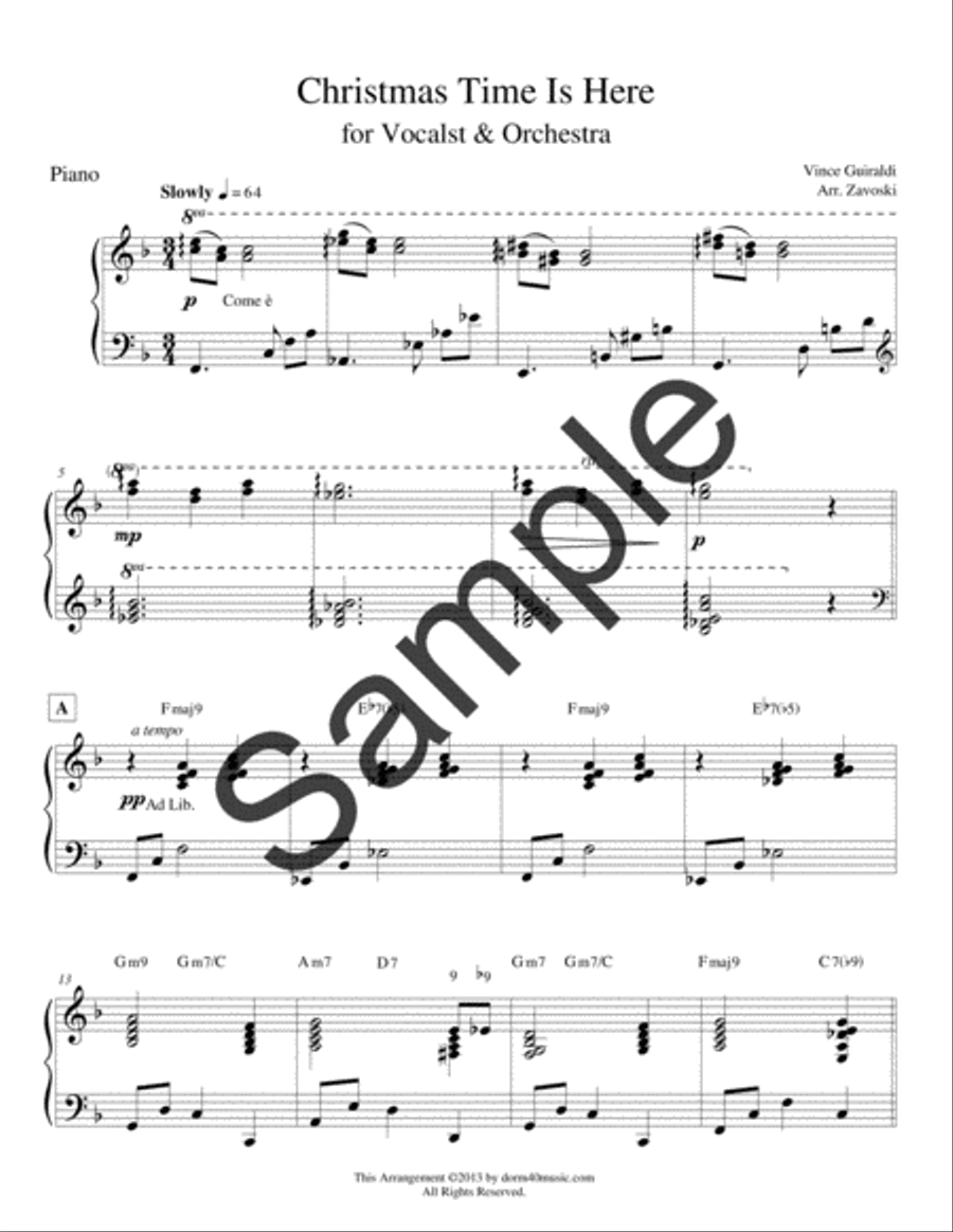 Christmas Time Is Here Chamber Orchestra scores gallery preview page 2