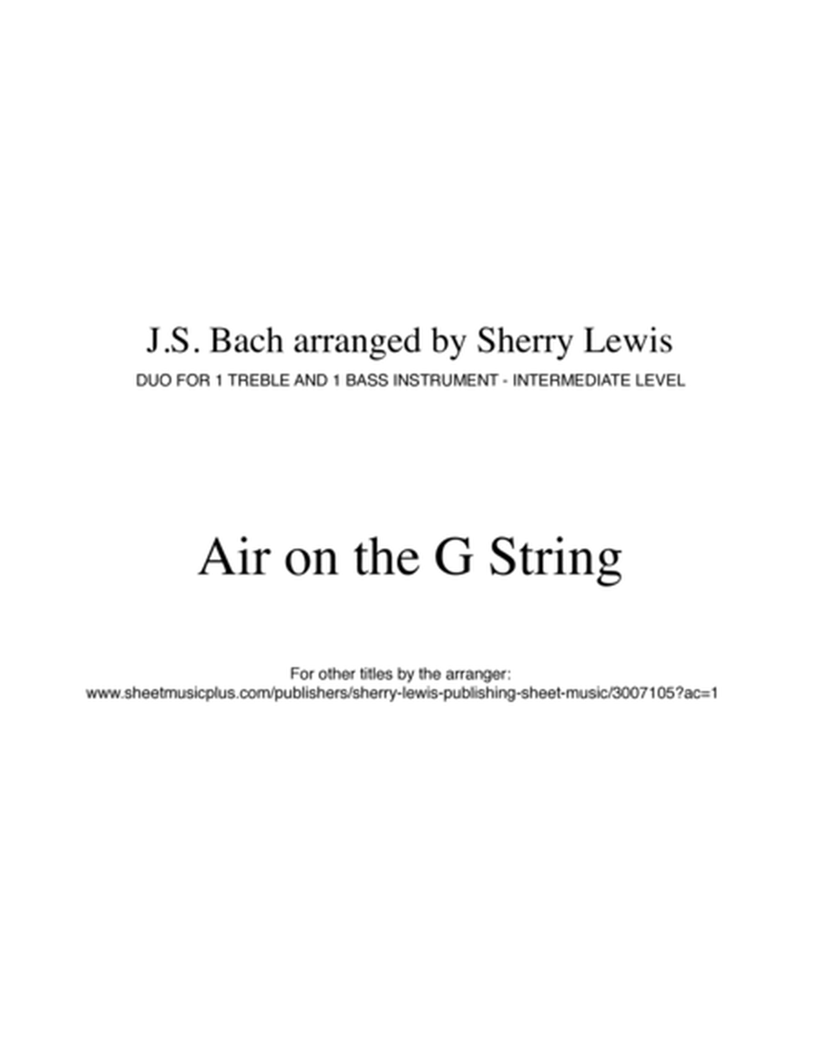 AIR ON THE G STRING Intermediate Level for Duo for any treble instrument and one bass instrument of image number null