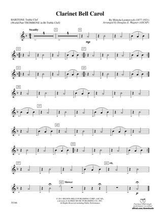 Clarinet Bell Carol: (wp) Baritone T.C.