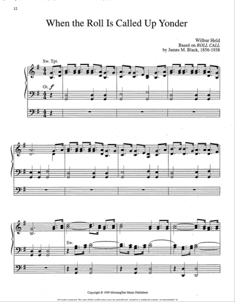 Six Gospel Hymn Preludes Organ scores gallery preview page 4