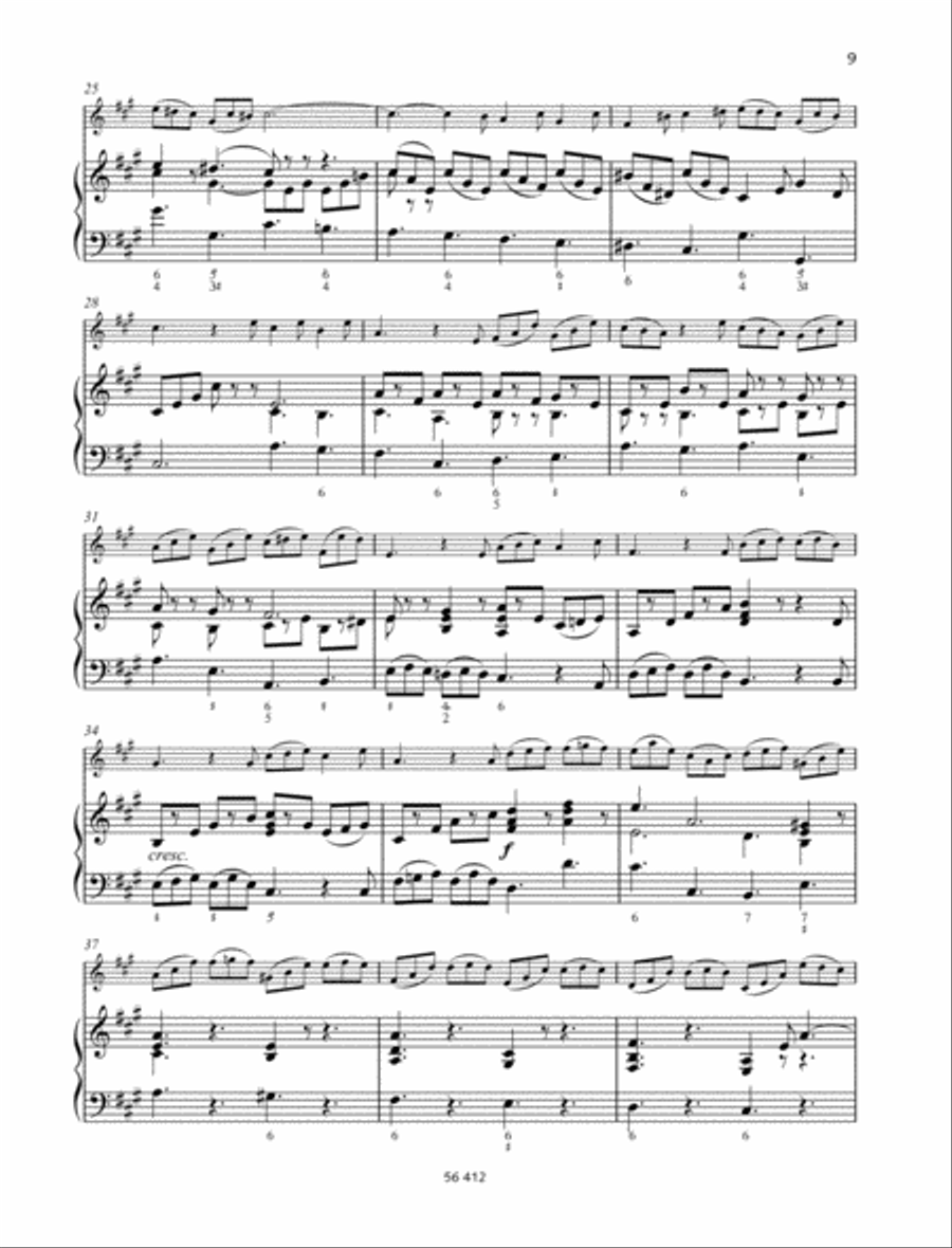 Sonata A major Violin scores gallery preview page 4