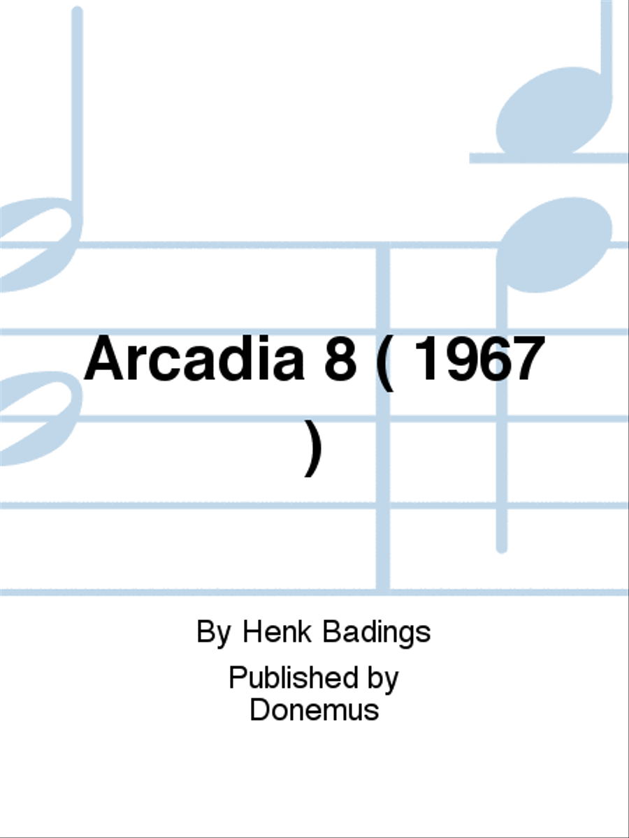 Arcadia 8 ( 1967 ) Arcadia 8 ( 1967 ) Piano Duet scores gallery preview page 1