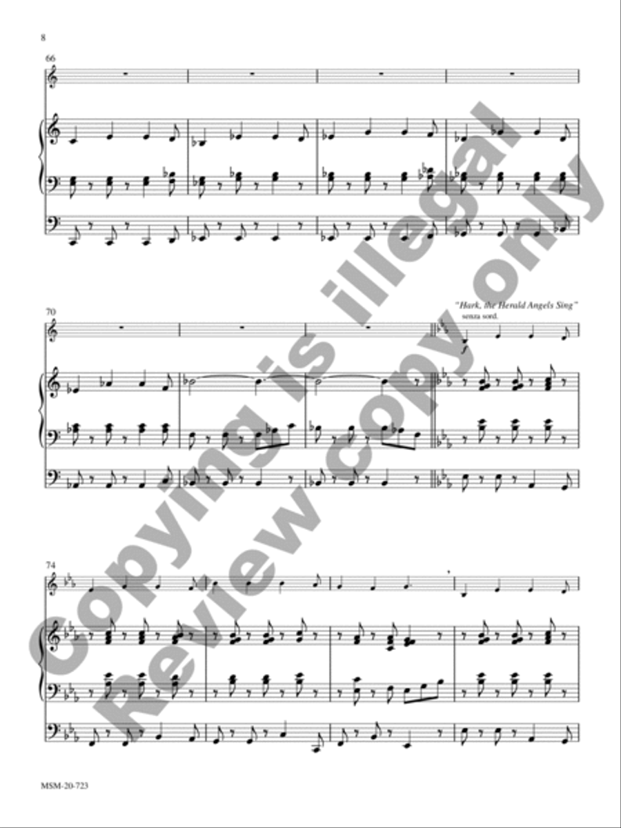 Christmas Carol Trilogy Trumpet scores gallery preview page 5