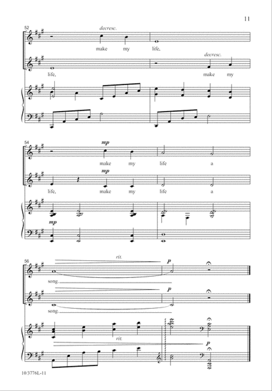 Make My Life a Song 2-Part scores gallery preview page 12