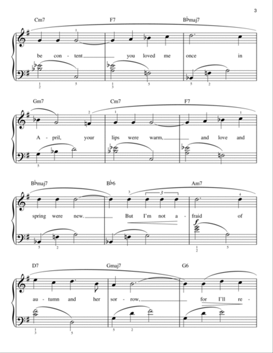 I'll Remember April (arr. Phillip Keveren) Easy Piano scores gallery preview page 3